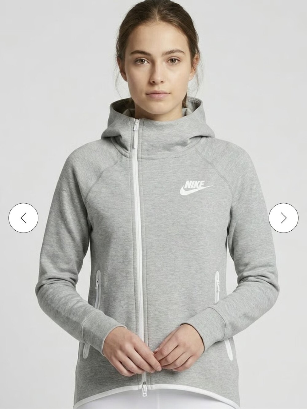 Nike Sportswear Tech Fleece Windrunner Full-Zip Hoodie. Grey. Size small.